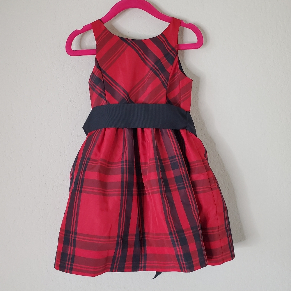 Polo Ralph Lauren Girls Dress Red Black Plaid Sz 2/2T Christmas Holiday Formal